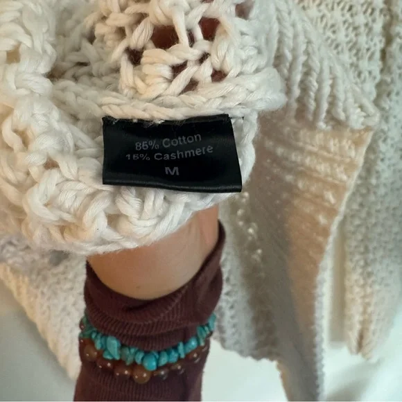 Jenni Kayne Cream Crew Neck Sweater - Picture 5 of 5